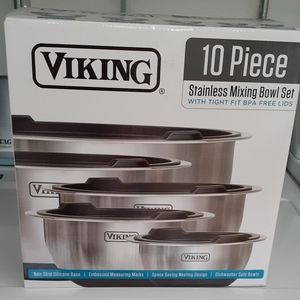 Viking 10pc Stainless mixing bowl Set